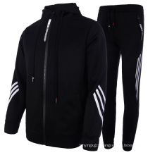 high quality customizable logo men casual sports suit hooded men and women running men tracksuit